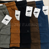 Lot de shorts cargo en sergé assortis pour l'été, prêts à l'expédition, emballés en gros, surplus de vêtements, fournisseur d'exportation