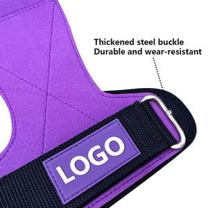 Poignées de musculation pour soulevés de terre et tractions intensives avec gants en cuir microfibre rembourrés en néoprène pour la musculation - Product Image 4