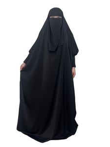 Robe décontractée en mousseline de soie taille unique pour burqa niqab, tenue deux pièces, longueur au sol, manches longues, Bangladesh - Product Image 2