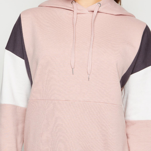 High Quality Women's Winter Hoodie Latest Fashion Color <b>Block</b> Pullover Plus Size Embroidered Technique Autumn Season - Product Image 2