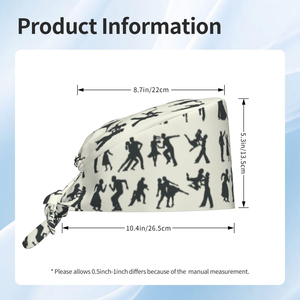 Unisex Ballroom Dance <b>Scrub</b> Cap - Adjustable Tie-<b>Back</b> Medical Hat - Wholesale Factory Price Professional Surgical Headwear - Product Image 5