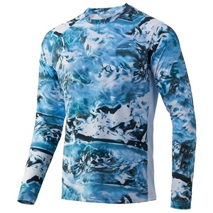 Men's Full Sleeve Camouflage Fishing Shirt Moisture-Wicking Polyester Summer Outdoor Wear - Product Image 3