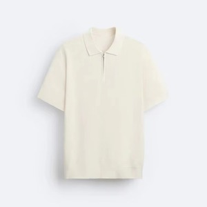 เสื้อโปโลผู้ชายคุณภาพสูง ผ้าฝ้ายถัก 100% คอปกดีไซน์เนอร์ แขนสั้น แบบสวม ครึ่งซิป 1/4 - Product Image 2