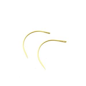 4 aiguilles à coudre incurvées en acier inoxydable de type C pour la pose de mèches, outils d'extension capillaire à usage commercial, couleur beige - Product Image 1
