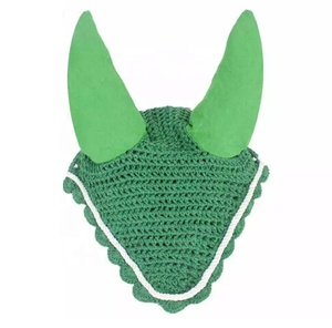 Custom Logo Knitted Breathable Horse Protection Anti Horsefly Ear <b>Bonnets</b> with Customized logo - Product Image 3