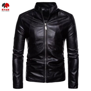 Ryan เสื้อแจ็คเก็ตหนังผ้าสวมใส่สบายพร้อมโลโก้ตามสั่ง - Product Image 2