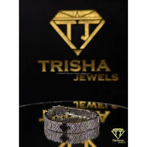 Luxury Iced Out <b>Bracelet</b> VVS Moissanite Diamonds with 925 Sterling <b>Silver</b> Hip Hop <b>Men</b> Jewelry By Trisha Jewels - Product Image 1