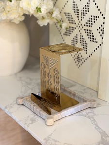 Brûleur à encens islamique de haute qualité avec poignée, brûleur à charbon portable pour cadeau de Ramadan avec motif géométrique - Product Image 6
