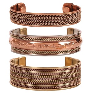 Intertwined <b>Rope</b> Design Pure Copper Magnetic Cuff Knot Style Twisted Magnet Therapy Bangle - Product Image 4