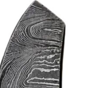 Cuchillo Táctico de Caza Forjado a Mano con Hoja Fija Damascus Tanto y Mango de Resina con Remolinos Rojos y Blancos para Supervivencia al Aire Libre - Product Image 6