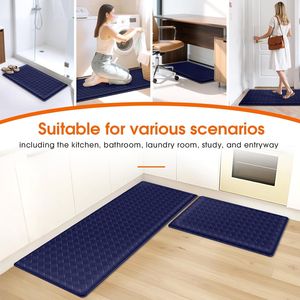 2pcs Kitchen Rugs Anti-Fatigue Cushioned Kitchen Mats Non-Slip Standing <b>Desk</b> Mat Waterproof Kitchen Flooring - Product Image 5