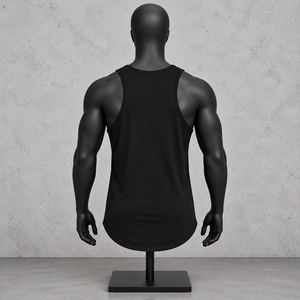Débardeur de sport décontracté vintage pour homme, tricoté, personnalisé, sexy, de haute qualité, confortable, respirant, en polyester/coton, uni, 160g - Product Image 3