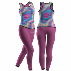 Conjuntos de Yoga para Mujer, Último Estilo, Fabricante de Pakistán, Impresión por Sublimación, Diseño Personalizado - Product Image 3