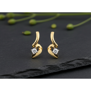 Wholesale Custom 10k Gold Lab Grown VVS1 Diamond Stud <b>Earrings</b> Manufacturer Minimalist Solitaire <b>Fine</b> Jewelry for Women - Product Image 2