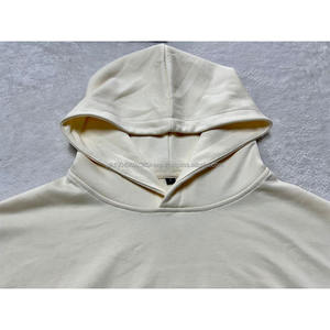 European And <b>American</b> Solid Color <b>Hoodie</b> Without Pockets Men'S Casual Threaded Cuffs Without Hem <b>Hoodie</b> Custom Hoodies - Product Image 2