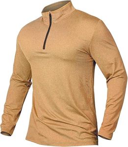 Men Sports Long Sleeve Shirts Half Zip up Sweatshirt Fitness Jogging Tops Breathable Training Compression Running T Shirts - Product Image 1