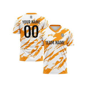 Camiseta de Fútbol Personalizada para Hombre, Manga Corta, Cuello Redondo, Impresión por Transferencia de Calor, 100% Poliéster, Transpirable, Secado Rápido, para Entrenamiento de Equipo - Product Image 4