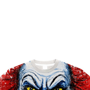 Powered By Brand Men's Clown <b>Face</b> Printed T-<b>Shirt</b> Short Sleeve O-Neck Regular Fit Street Style Photo Print - Product Image 2