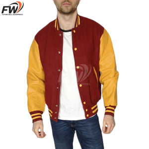 เสื้อแจ็คเก็ตเบสบอลทรงบอมเบอร์สีแดงเลือดหมูขาว รุ่นปี 2026 ผ้าฝ้ายน้ำหนักเบา ระบายอากาศได้ดี สำหรับผู้ชาย ไซส์พลัส แฟชั่นสไตล์วิทยาลัย - Product Image 6
