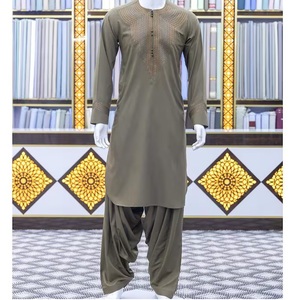 ROYAL SPORTS - Conjunto de 2 Piezas de Salwar Kameez Tradicional para Hombre, Hecho a Mano, de Algodón, con Bordado y Estampado, Transpirable, Estilo Afgano Pathan - Product Image 3