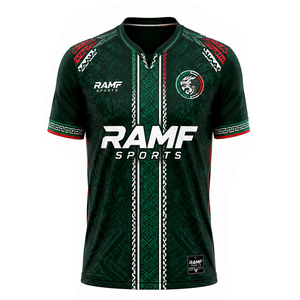 Camiseta de fútbol del equipo de México, personalizada con bordado, pantalones cortos, camisetas deportivas de manga corta - Product Image 3