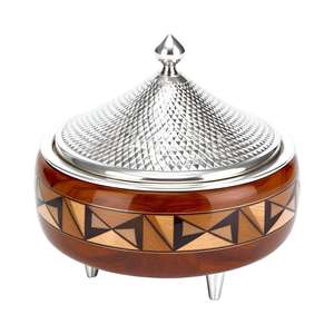 Olla para calentar comida tipo tagine de acero inoxidable ecológica de primera calidad con base de madera, juego de servicio para catering con aislamiento para mantener la comida caliente - Product Image 2