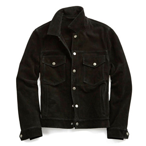 <b>Men's</b>Top Quality Premium Leather Trucker <b>Jacket</b> <b>Suede</b> Leather Premium Soft Touch Fully Lined Black <b>Suede</b> Jeans Style <b>Jacket</b> - Product Image 5