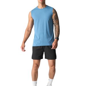 Custom Men Quick Dry Sleeveless Shirt Wholesale OEM ODM Gym Training Tank Lightweight Fitness Workout <b>Top</b> Manufacturer - Product Image 5