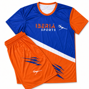 ชุดเสื้อกีฬาและกางเกงขาสั้นแบบซับลิเมชั่นสั่งทำพิเศษของ IBERIA |   ชุดกีฬาทีมที่ระบายอากาศได้ดี - Product Image 1