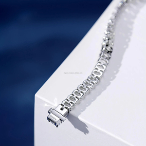 RB <b>Gems</b> Men's Premium 14K Gold GIA Certified Bezel Set Heart Cut Diamond Iced Cuban <b>Bracelet</b> Custom Fine Jewelry Romantic Gift - Product Image 2