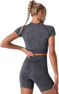 Conjuntos Deportivos 2025 para Mujer, Ropa de Gimnasio, Ropa Deportiva Ajustada, Conjuntos de Fitness Elásticos, Conjuntos de Yoga de Manga Corta - Product Image 3