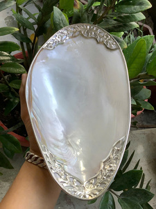 ถาดเปลือกหอยธรรมชาติขัดเงา จานมุก จานใส่ไข่ปลาคาเวียร์ งานฝีมือทำมือ ของขวัญสุดหรู ขายส่ง - Product Image 6