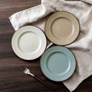Assiette à dîner en porcelaine japonaise Mino Ware 170 - Passe au lave-vaisselle, design bohème décontracté - Product Image 1