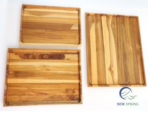 Bandeja para servir de madera de teca con forma rectangular de alta calidad de Vietnam, utensilios de cocina al mejor precio con mármol decorativo para servir alimentos - Product Image 5