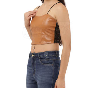 Top Corto de Cuero de Alta Calidad para Mujer, Top Corto de Cuero de Manga Larga, Estilo Único - Product Image 6