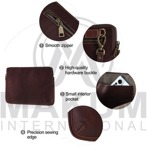 dark brown Leather <b>Laptop</b> <b>Sleeve</b> with Flap Closure for Portable Protection <b>Laptop</b> cover - Product Image 3