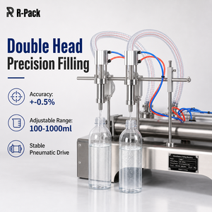 Máquina de Llenado de Doble Cabezal GY-500D, Eléctrica Neumática de Sobremesa para Pequeños <span class=keywords><strong>Negocios</strong></span> y Laboratorios, para Muestras de Salsas y Aceites, 110V, 50-500ml, 20-60 <span class=keywords><strong>BPM</strong></span> - Product Image 3