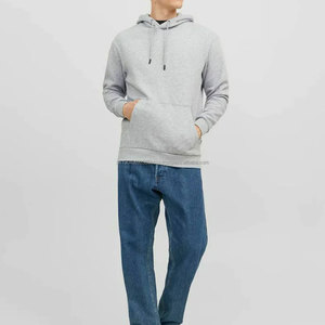 Service OEM, sweats à capuche surdimensionnés 100% coton pour hommes et sweats à capuche en molleton épais à épaules tombantes, teinture unie pour hommes - Product Image 3