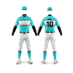 Nouvelle conception tendance, uniforme de baseball pour hommes 100% polyester personnalisé, respirant, séchage rapide, créez votre propre tenue de baseball pour l'été - Product Image 6