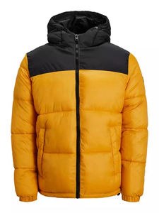 Chaqueta de plumón con capucha para hombre, estilo urbano, estampada, gruesa, fabricada en Pakistán - Product Image 2