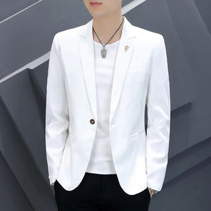 Traje Rosa Slim Fit Coreano para Hombre 2026 - Abrigo Casual de Moda con Personalidad para Primavera y Otoño - Estilo Urbano y Moderno - Product Image 3