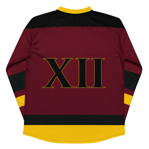 Maillot de hockey sur glace pour adulte à rayures par transfert thermique, service OEM, personnalisez votre propre design, vente en gros 2026, 100 % polyester - Product Image 4