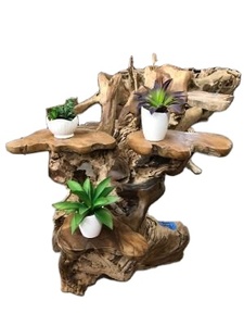 Macetas de madera artesanías maceta de madera maceta de los deseos decoración de jardín de patio trasero macetas de madera creativas macetas de flores de corteza jardín - Product Image 5