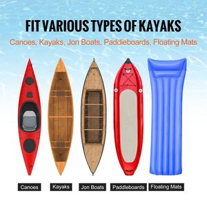 Carrello per Kayak pieghevole resistente 10 ''pneumatici solidi antiscivolo 250 libbre capacità di carico carrello Kayak per canoe Jon barche in lega - Product Image 4