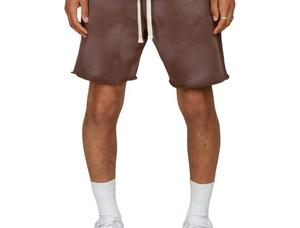 กางเกงขาสั้นผู้ชายผ้าคอตตอน 100% ทอแบบวินเทจสีพื้น ล้างสีแบบแอซิดวอช ระบายอากาศได้ดี รับผลิตแบบ OEM/ODM - Product Image 4