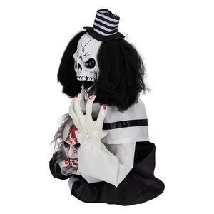 Decorazione di Halloween Clown Spaventoso da 55 cm, Attivabile con Suono, Decorazione Spettrale per Feste, Oggetto di Scena per Casa Stregata Interna - Product Image 3
