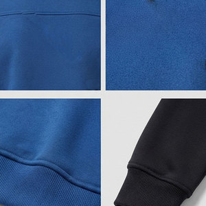 Sweat-shirt d'hiver athlétique pour homme à col zippé, en polaire brossée, coupe-vent, séchage rapide, manches longues, poche poitrine zippée, logo personnalisé - Product Image 5