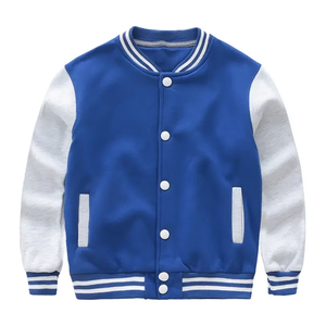 High Quality Customized Varsity <b>Jacket</b> With <b>Leather</b> Sleeves Boys Kids Letterman Bomber Style Wholesale Blank Design - Product Image 5