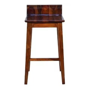 Tabouret et chaise de bar populaires avec cadre métallique et coussin en similicuir cognac pour l'aménagement de zones de restauration de luxe dans les hôtels - Product Image 4