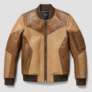 New Causal Leather Jacket <b>Coat</b> <b>Men</b> Spring Outfit Design Motor Biker Pocket Bomber Leather Jacket - Product Image 3